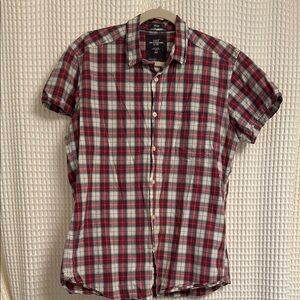 H&M Red and White Gingham Casual Shirt